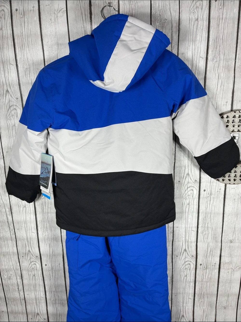 Iceburg Outerwear Blue, White & Black Ski Jacket and overalls/Pants Set